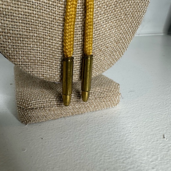 Horse and Bullet Western Cowboy Gold Like Pendant Bolo Necklace - Picture 3 of 4